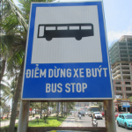 Bus stop sign Da Nang